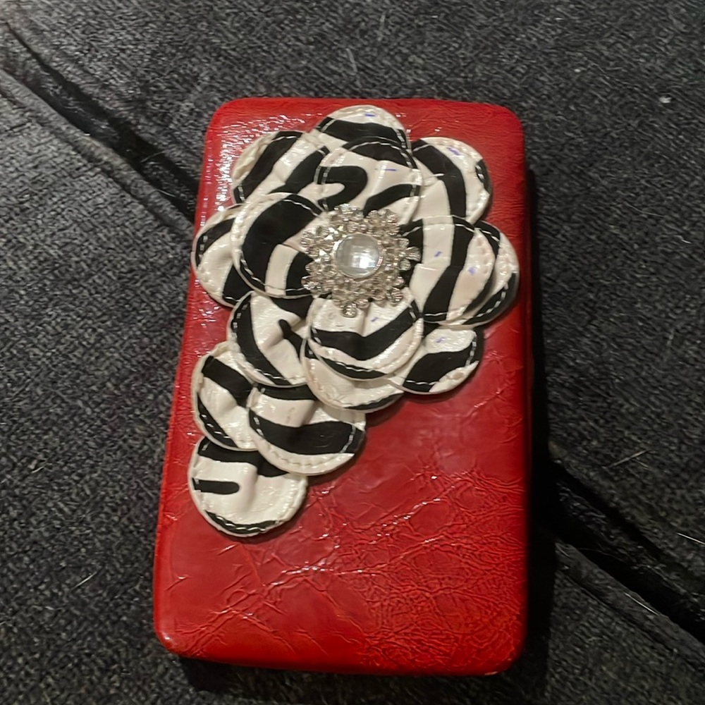 Cute zebra flower wallet